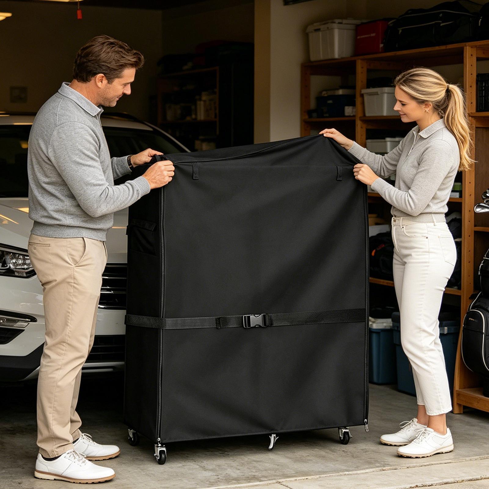 Golf Equipment Garage Organizer - Dust Cover For Golf Storage Rack