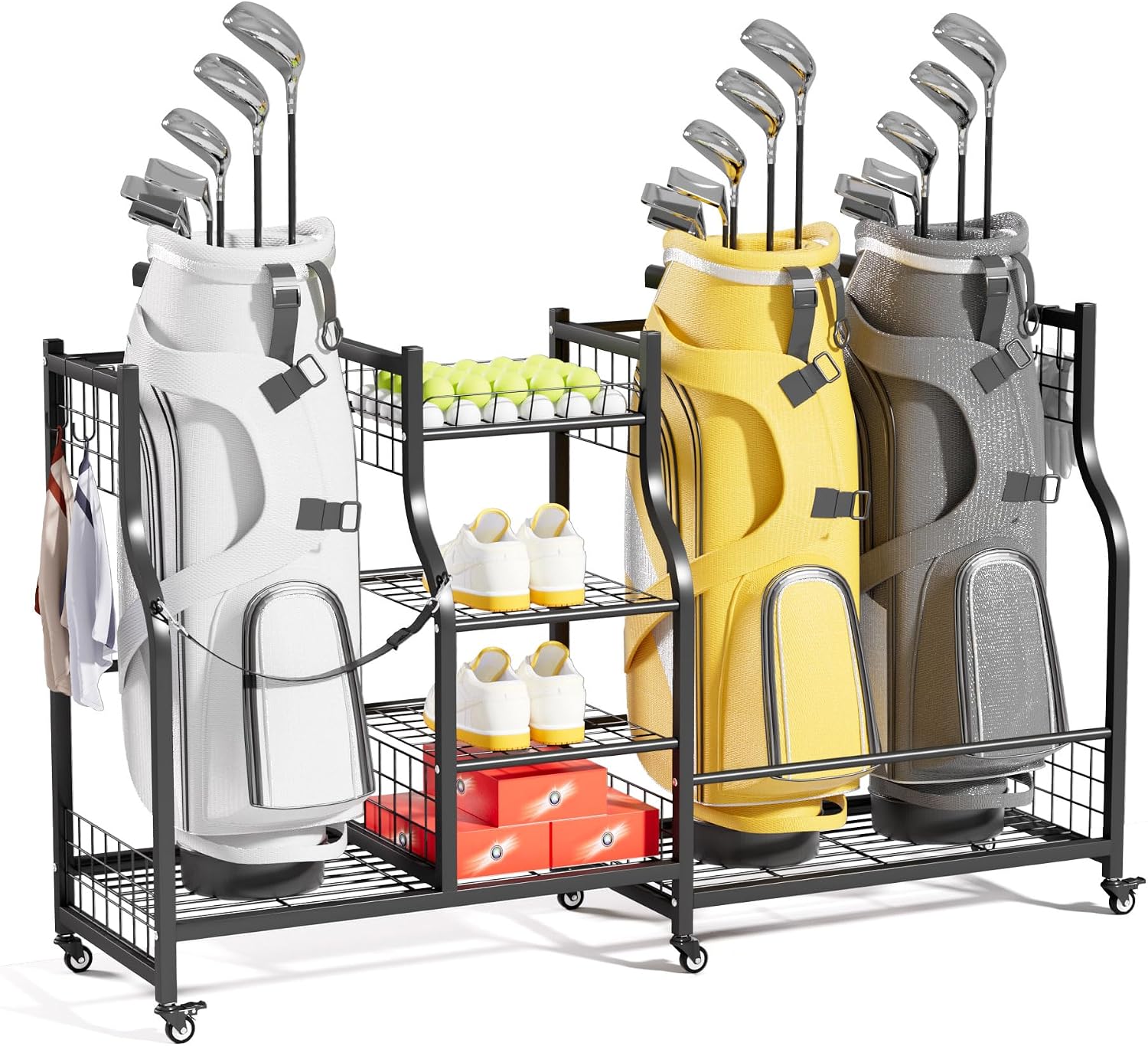 Golf Bag Storage Rack Organize - Golf Equipment Garage Organizer review and price