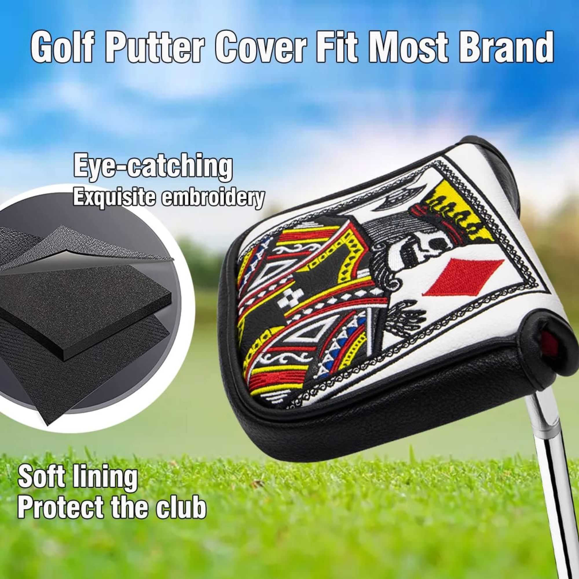 King Of Hearts Embroidered Mal - Golf Equipment And Accessories review and price