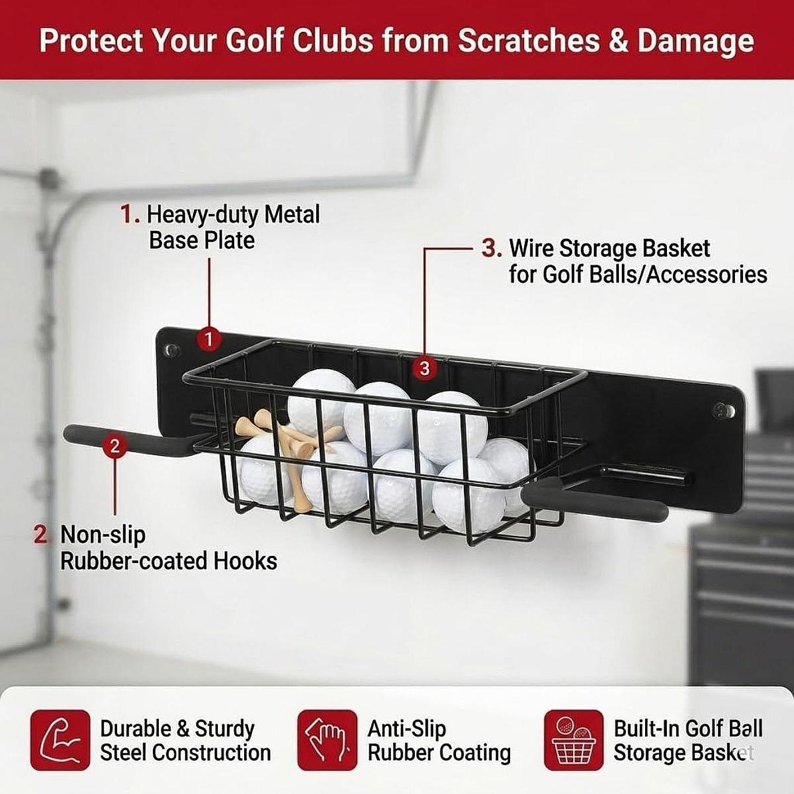 Space Saving Golf Equipment Wa - Golf Equipment Garage Organizer review and price
