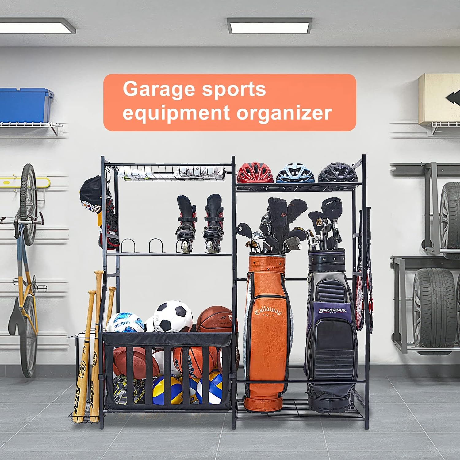 Garage Sports Equipment Storag - Golf Equipment Garage Organizer review and price
