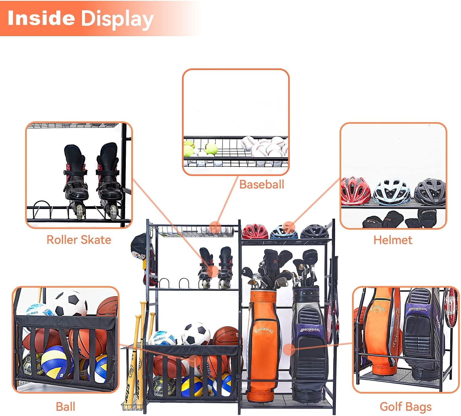 Garage Sports Equipment Storag - Golf Equipment Garage Organizer review and price