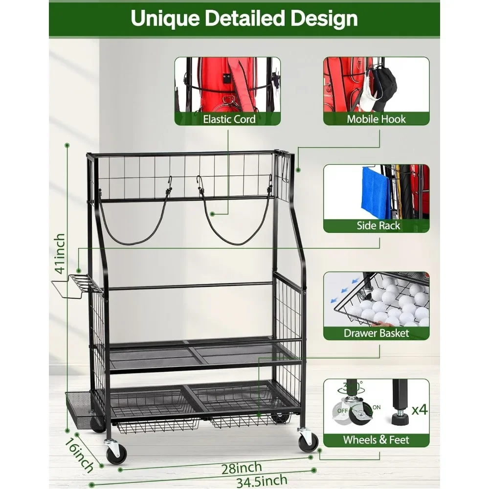 -Bag Storage Garage Organizer- - Golf Equipment Garage Organizer review and price