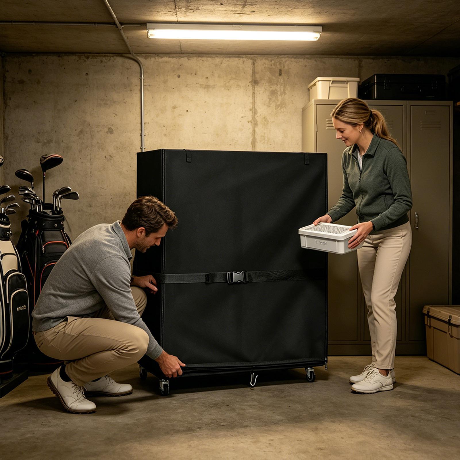 Golf Bag Storage Cover Oxford  - Golf Equipment Garage Organizer review and price