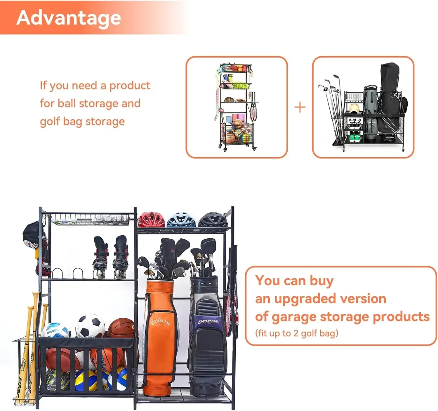 Garage Sports Equipment Organi - Golf Equipment Garage Organizer review and price