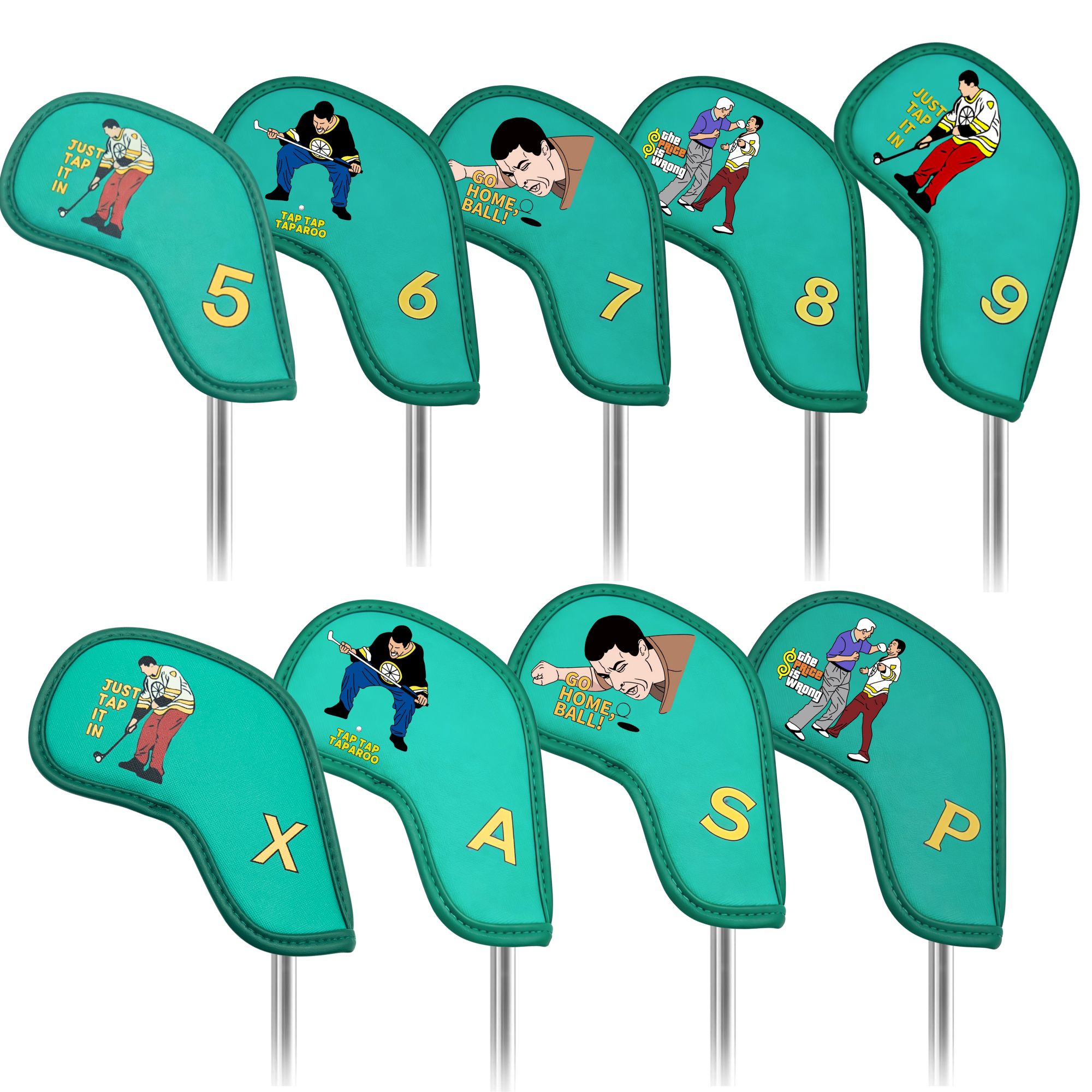 9 pcs Golf Iron Covers with Fu - Golf Equipment Cabinet review and price