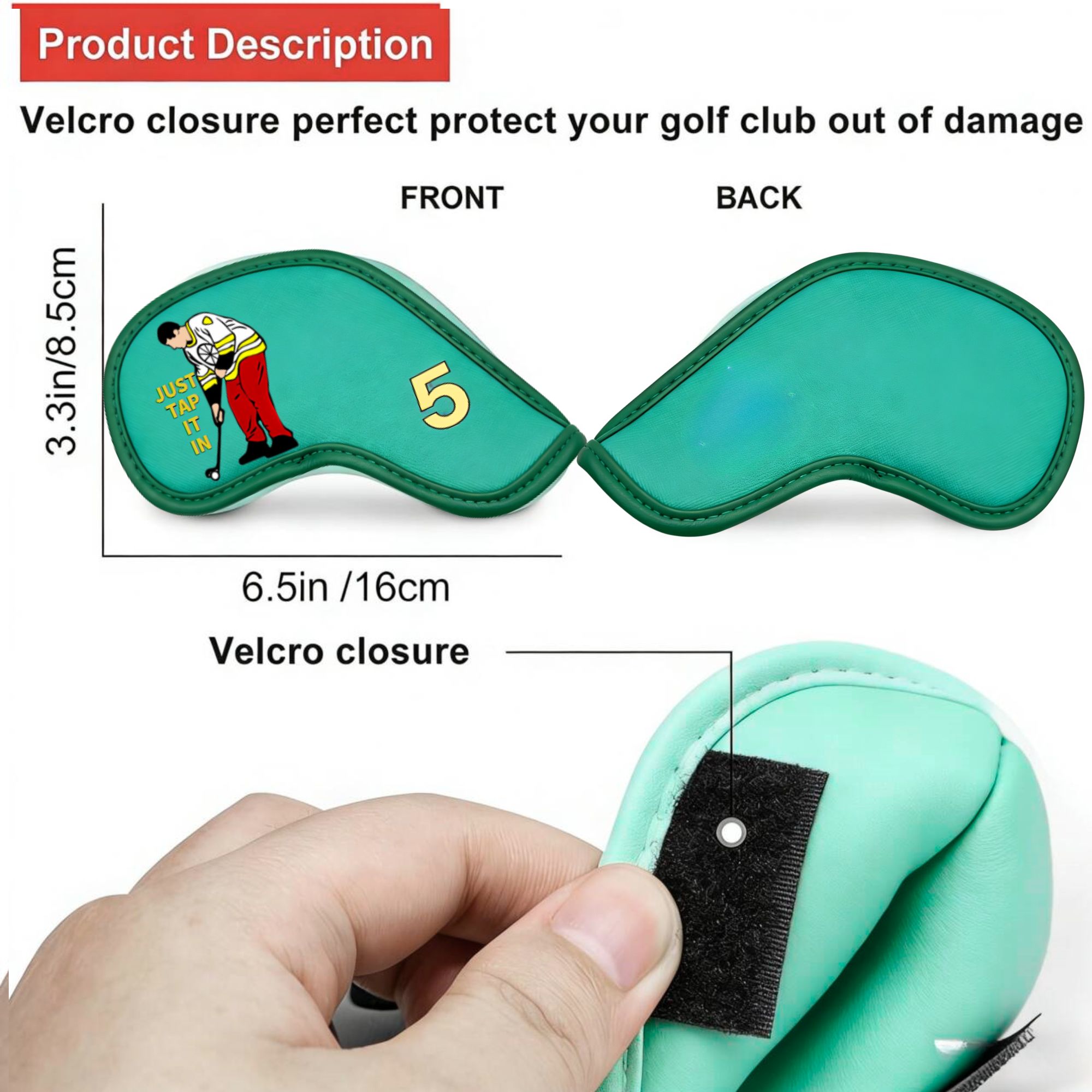 9 pcs Golf Iron Covers with Fu - Golf Equipment Cabinet review and price