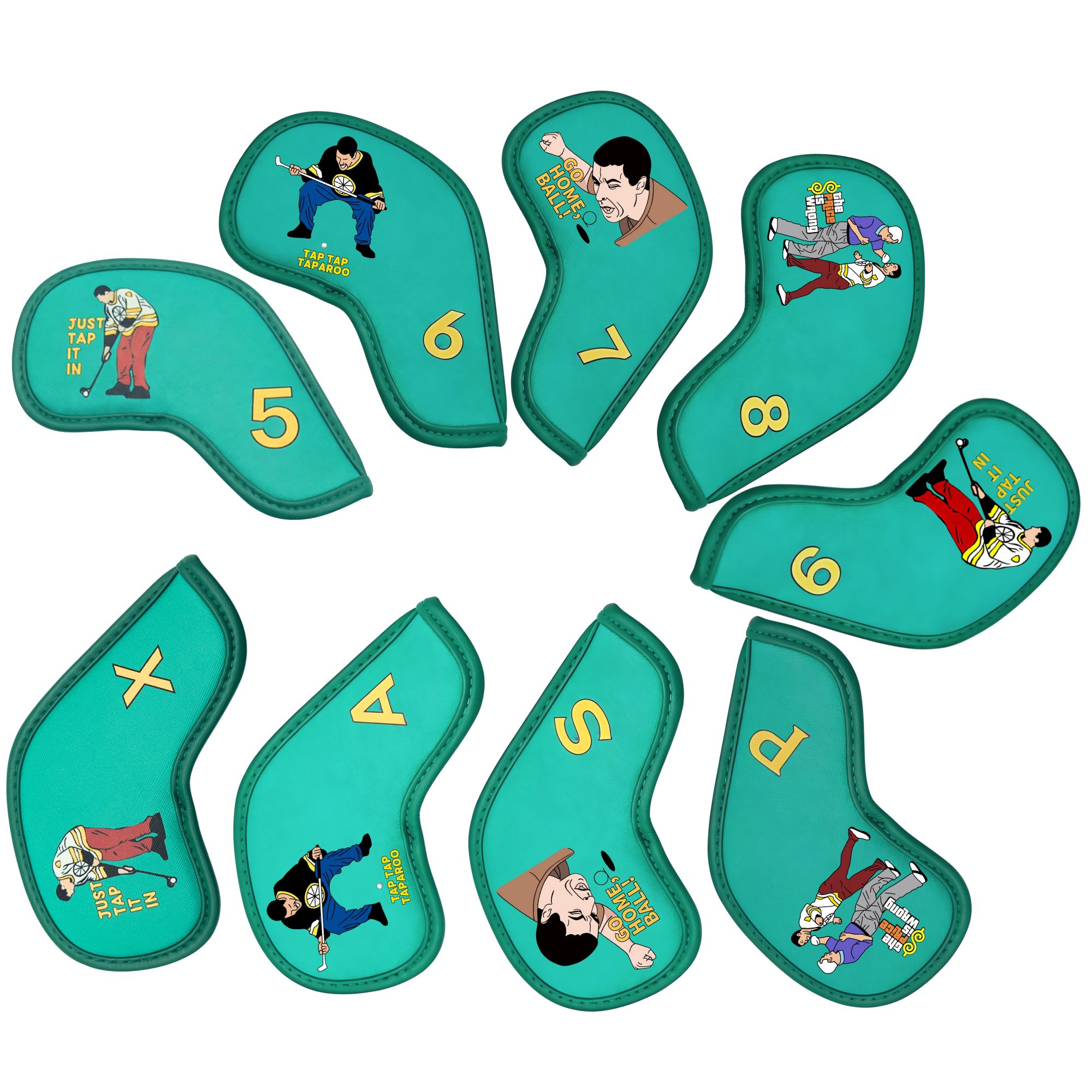 9 pcs Golf Iron Covers with Fu - Golf Equipment Cabinet review and price